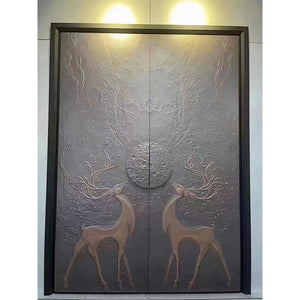 Stainless steel cast aluminum anti-theft door